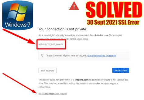 Solved Windows Ssl Error Net Err Cert Date Invalid Red Server Host