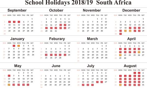 Printable Calender 2020 South Africa Starting With Monday Example