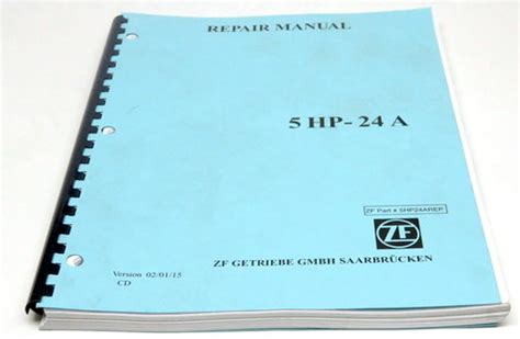 Technical Repair Manual Zf5hp24a Cobra Transmission