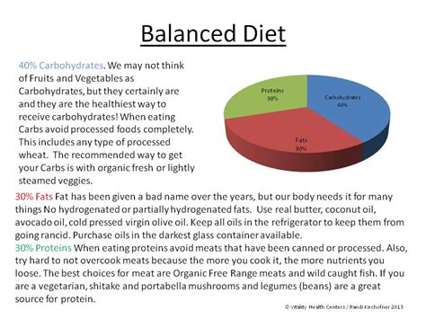 What Is A Healthy Balanced Diet Vitality Health Centers
