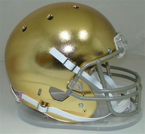 Notre Dame Fighting Irish Special Textured Gold Chrome Schutt Full Size