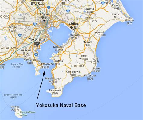 Naval Base Yokosuka Japan Map Map Of World