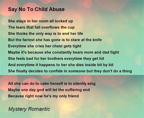 Poem About Child Abuse