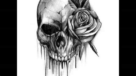 Skull and rose waterslide decal for tumblers. Skull tattoo designs and ideas - YouTube