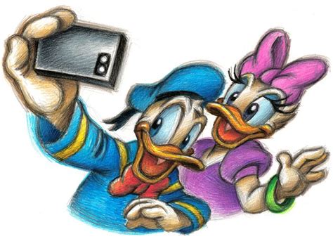Donald Duck And Daisy Selfie Signed Giclée By Joan Vizcarra Catawiki