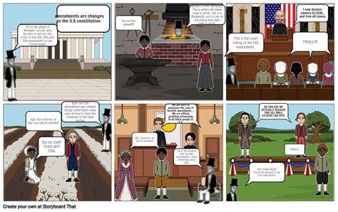 13th 14th And 15t Amendments Comic Strip Storyboard