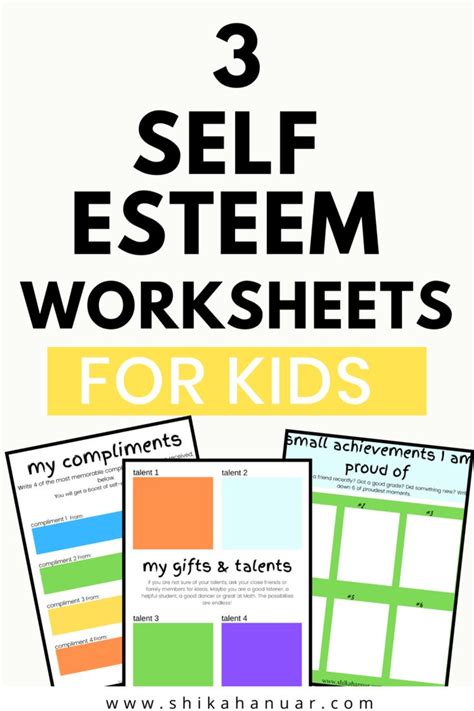 (Free Printable) Self Esteem Worksheets for Kids to Give Them an
