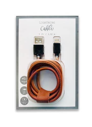 Ig Design Leather Lightning Charging Cable 5 Ft King Soopers