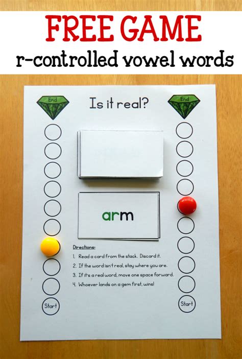 R Controlled Vowel Words Game The Measured Mom