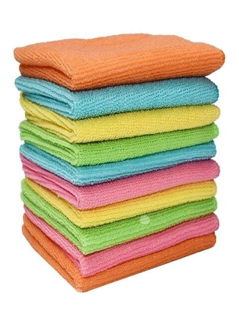 buy marrkhor 10 piece microfiber cleaning cloth set multicolor 30x40cm online shop cleaning
