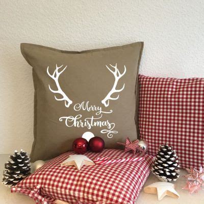 Stoff, farbe und module wählst du. Merry Christmas Sofa Kissen - weihnachtliches Ambiente für ...