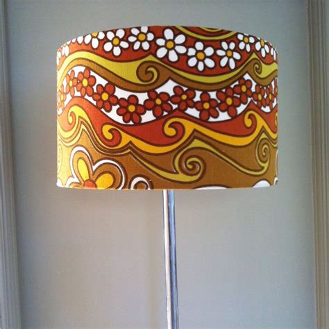 Fab Sixties Vintage Fabric Makes Great Statement Lampshade Vintage