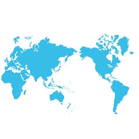 Download Blue Map Projection Miller Cylindrical World Hq Png Image In