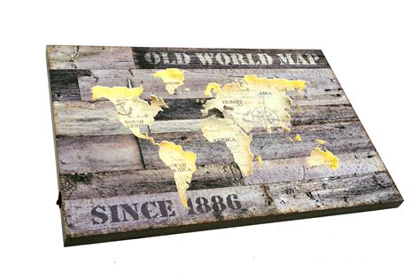 Diy weltkarte selber machen bauen aus holz beleuchtet in beton und rost optik anleitung. Weltkarte Wandbild Beleuchtet : Weltkarte Beleuchtet ...
