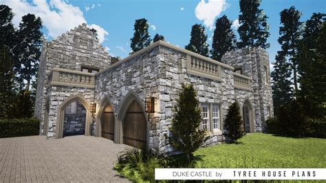 Castle Home With 2 Stair Towers Tyree House Plans