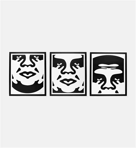 Shepard Fairey Obey Obey 3 Face White Set Artworks