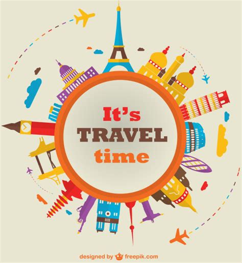 World Travel Time Vector Background Vectors Graphic Art Designs In