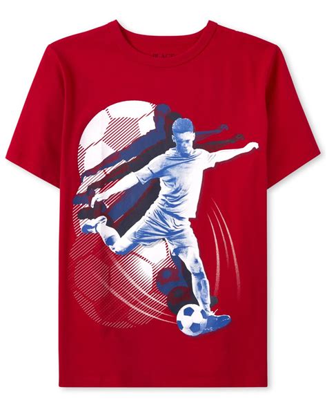 Boys Short Sleeve Soccer Graphic Tee