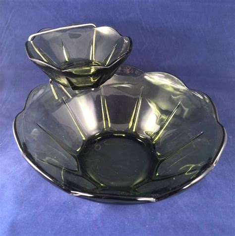 Swedish modern aquamarine small dessert bowls (set of 7) anchor hocking. Details about VTG Anchor Hocking Chip & Dip Bowls Set Mid ...