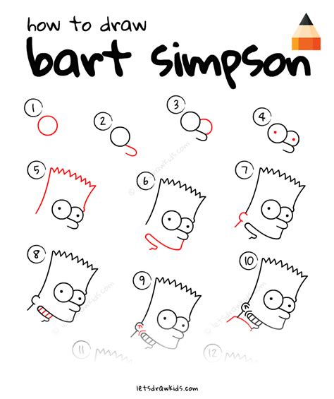 Learn How To Draw Bart Simpson With This Step By Step Tutorial And Video Bart Simpson Drawing