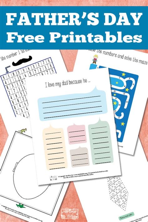 Easy Father's Day Printables - itsybitsyfun.com
