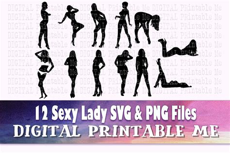 sexy woman svg lady variety silhouette graphic by digitalprintableme · creative fabrica