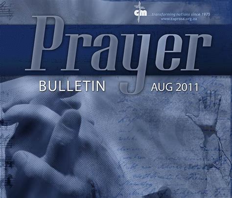 Aug 2011 Prayer Bulletin Capro Missions Sa Chims Write Christian