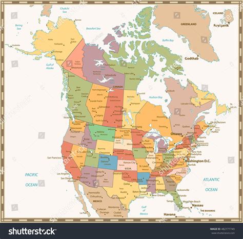 Political Map Of Canada And Usa Kinderzimmer 2018