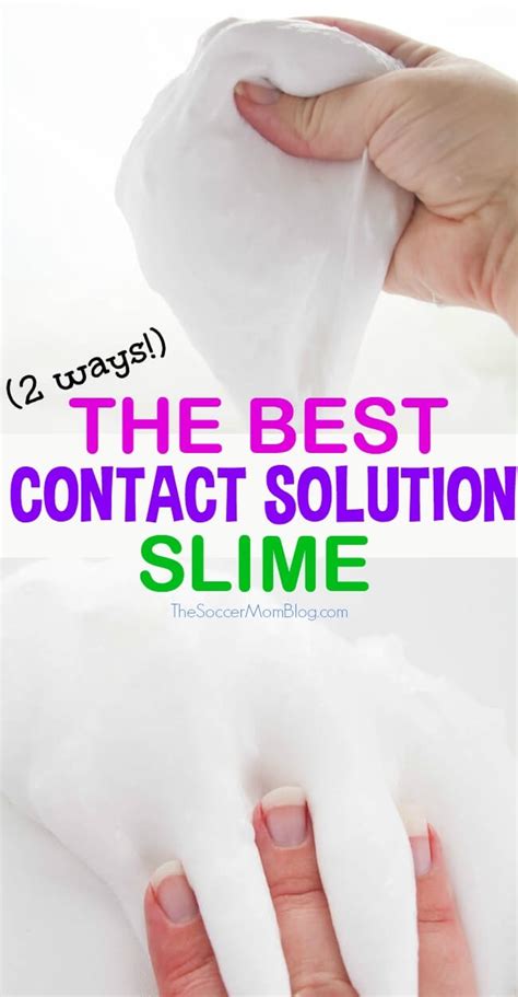 How To Make Slime With Contact Solution 2 Ways The Soccer Mom Blog