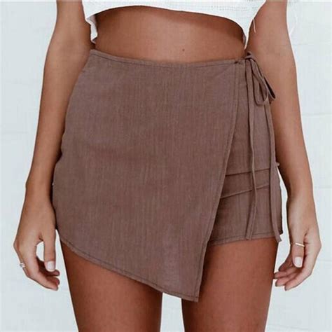 buy 2018 spring autumn irregular skirts women vintage high waist slit skirt