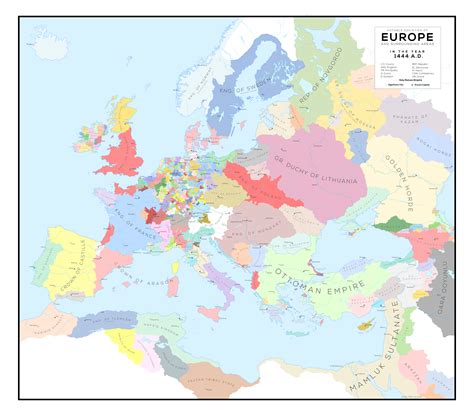 Oc Revised Map Of Europe In 1444 Reu4