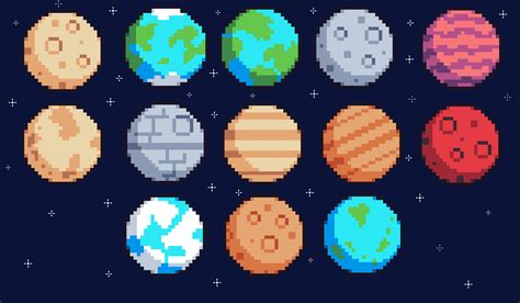 Little Planets For Your Pixel Art Space Games By S A T U R N