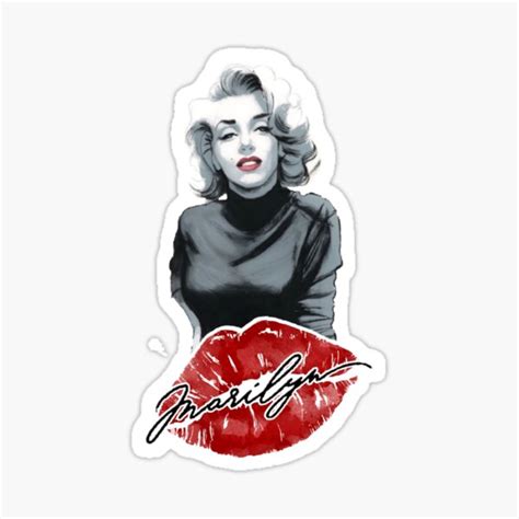 Marilyn Monroe Kiss Sticker By Kimabella Redbubble