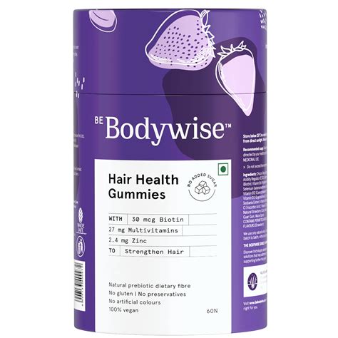 buy bodywise biotin hair gummies individually wrapped biotin 10000mcg supplement