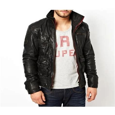 Full Sleeve Party Wear Black Mens Leather Jacket At Rs 5500 In Jaipur