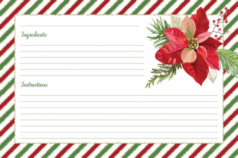 Free Printable Christmas Recipe Cards Christmas Recipe Cards