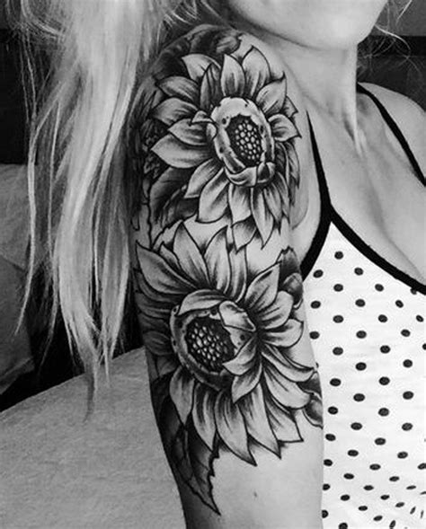 Sunflower Tattoo Girly Half Sleeve Tattoo Ideas For Females Best