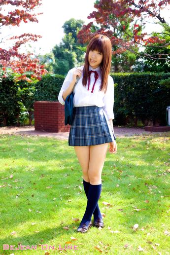 Mizuho Shiraishi Japanese Sexy Model Hot Japanese Schoolgirl Uniform With Sexy Long Legs ~ Jav