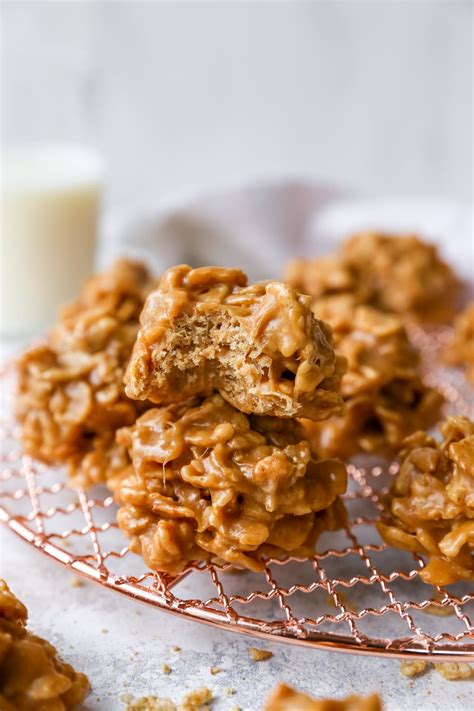 No Bake Peanut Butter Cornflake Cookies 5 Ingredients Kims Cravings