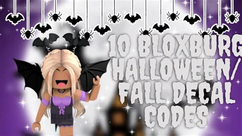 10 Fall Halloween Decal Codes~ Aurveli Roblox Bloxburg Youtube
