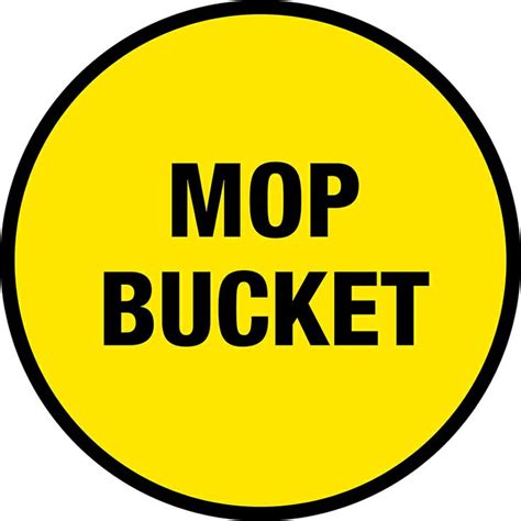 Creative Safety Supply Mop Bucket Text Sign 1500