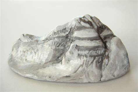 Mt Everest Miniature Scale Polymer Clay Mountain Range 2000 By