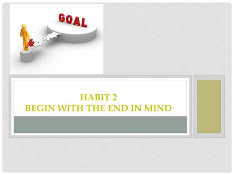 Ppt Habit 2 Begin With The End In Mind Powerpoint Presentation Free