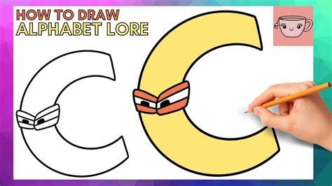 How To Draw Alphabet Lore Letter C Cute Easy Step By Step Drawing