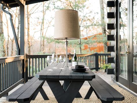 See more ideas about dining room table, dining table, farmhouse table. How to Makeover a Plain Picnic Table and Add Lighting ...