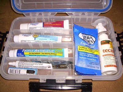 I suggest having a first aid kit in (at least) three places: DIY First Aid Kit - Protecting and Organizing Your Kit ...
