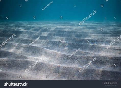 Underwater Shoot Infinite Sandy Sea Bottom Stock Photo 1200512374