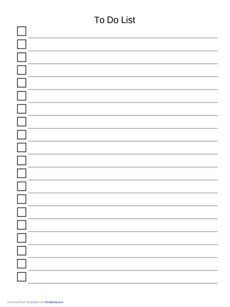 To Do List Template Free Templates In Pdf Word Excel Within Blank To Do List Template