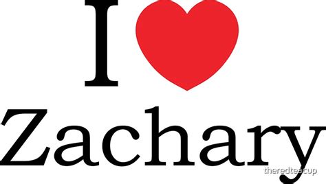 I Love Zachary With Simple Love Heart Stickers By Theredteacup Redbubble
