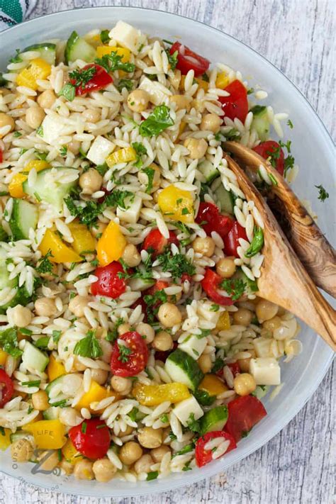 Orzo Pasta Salad Ready In 30 Minutes Our Zesty Life